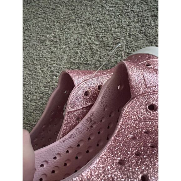 Native Shoes Jefferson Bling Pink Sparkly Shoes Size M11 - Picture 15 of 15